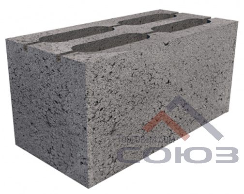 Четырехщелевой стеновой керамзитобетонный блок 400x200x200 мм СКЦ-4Р плотность 1150