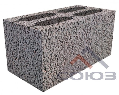 Четырехпустотный стеновой керамзитобетонный блок 400x200x200 мм СКЦ-4РГ плотность 900