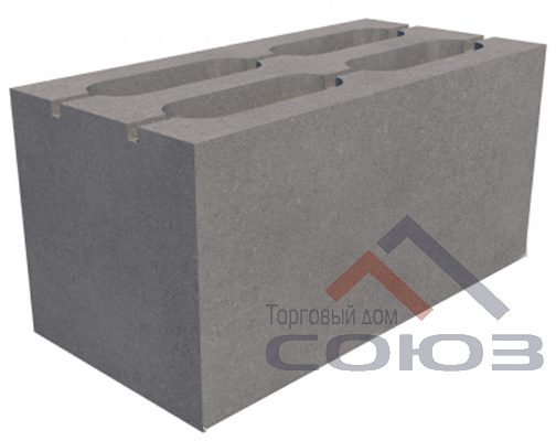 Четырехщелевой стеновой бетонный блок 400x200x200 мм СКЦ-4Л плотность 1450