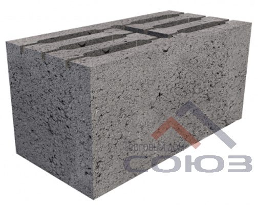 Семищелевой стеновой керамзитобетонный блок 400x200x200 мм СКЦ-1РГ плотность 1300