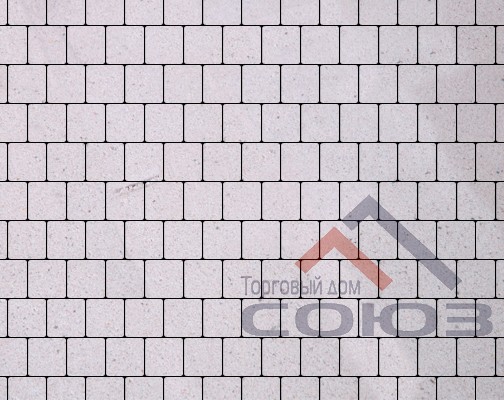 Тротуарная плитка Квадрат кристалл частичный прокрас на белом цементе 100x100x60мм Фабрика Готика