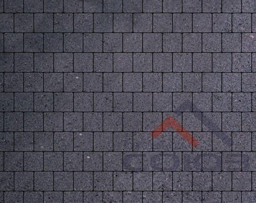Тротуарная плитка Квадрат суперчерный частичный прокрас на сером цементе 100x100x60мм Фабрика Готика