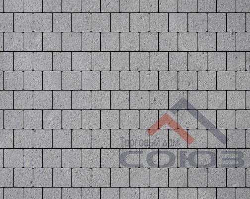 Тротуарная плитка Квадрат светло-серый частичный прокрас на сером цементе 100x100x60мм Фабрика Готика