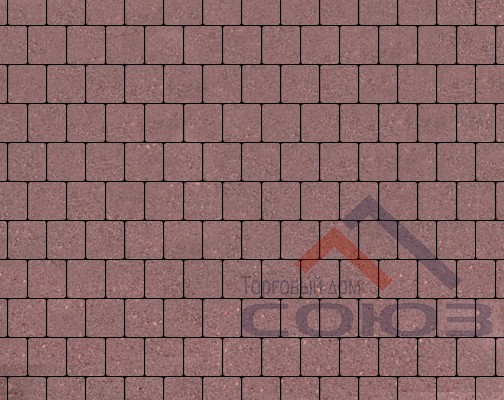Тротуарная плитка Квадрат темно-коричневый частичный прокрас на сером цементе 100x100x60мм Фабрика Готика