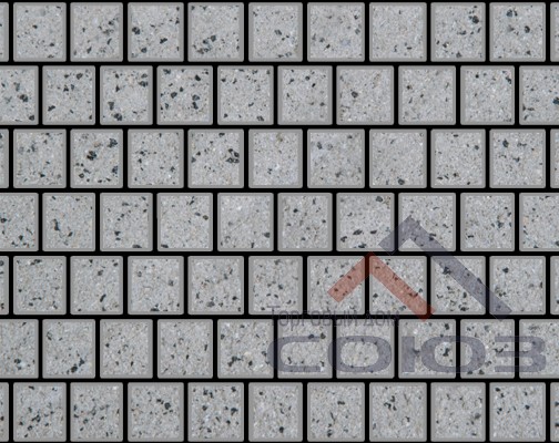 Тротуарная плитка Квадрат Granite FERRO Белла Уайт частичный прокрас 150x150x60мм Фабрика Готика