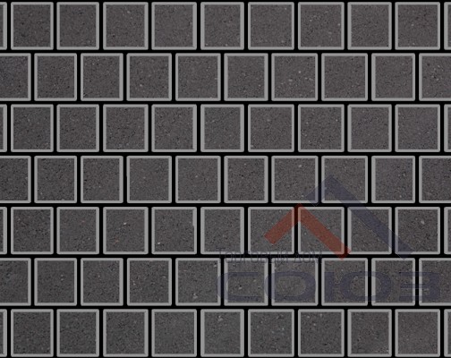 Тротуарная плитка Квадрат черный частичный прокрас на сером цементе 150x150x60мм Фабрика Готика
