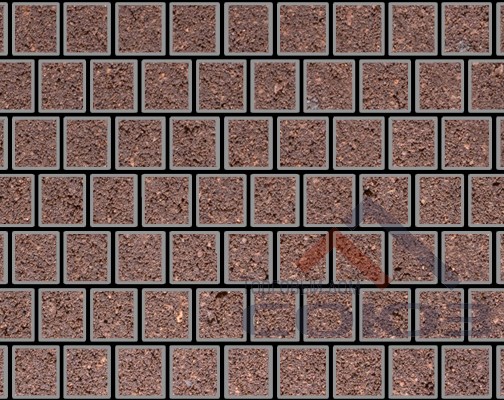Тротуарная плитка Квадрат оранжевый частичный прокрас на сером цементе 150x150x60мм Фабрика Готика