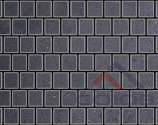 Тротуарная плитка Квадрат суперчерный частичный прокрас на сером цементе 150x150x60мм Фабрика Готика