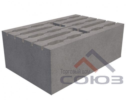 Восемнадцатищелевой стеновой бетонный блок 380x250x140 мм СКЦ плотность 1700
