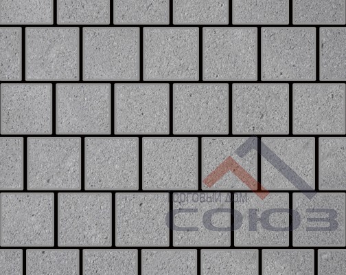 Тротуарная плитка Квадрат светло-серый частичный прокрас на сером цементе 200x200x60мм Фабрика Готика