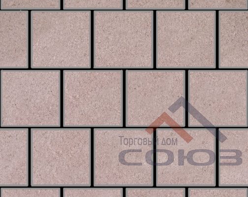 Тротуарная плитка Квадрат кофейный полный прокрас на белом цементе 300x300x40мм Фабрика Готика