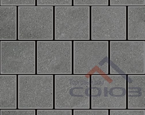 Тротуарная плитка Квадрат серый полный прокрас на сером цементе 300x300x40мм Фабрика Готика