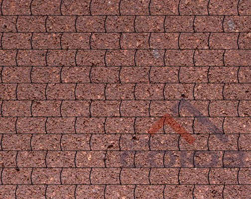 Тротуарная плитка Арка оранжевый полный прокрас на сером цементе 150x100x50мм Фабрика Готика