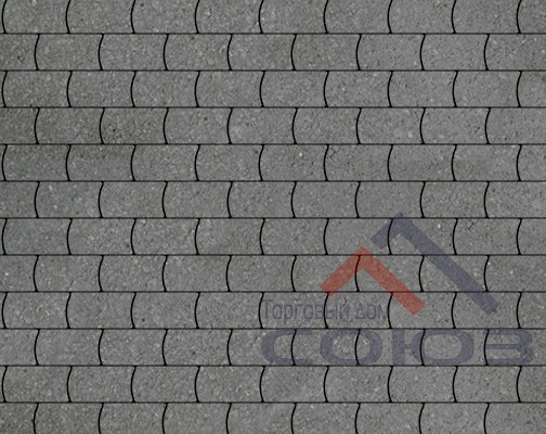 Тротуарная плитка Арка серый полный прокрас на сером цементе 150x100x50мм Фабрика Готика