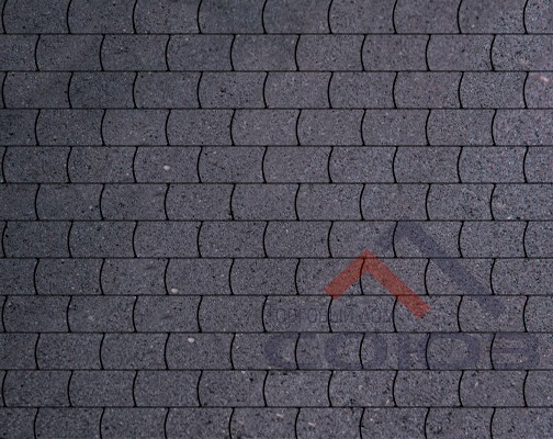 Тротуарная плитка Арка суперчерный полный прокрас на сером цементе 150x100x50мм Фабрика Готика