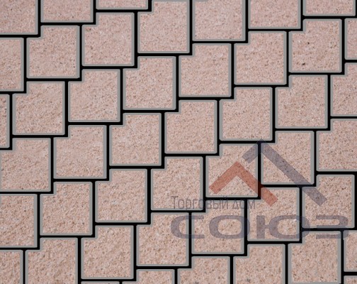 Тротуарная плитка Калипсо Bronze №1 частичный прокрас 200x200x60мм Фабрика Готика