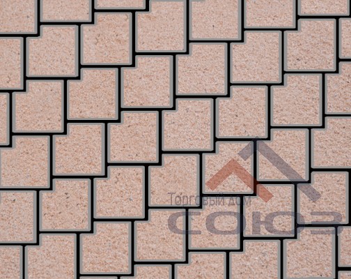 Тротуарная плитка Калипсо Bronze №11 частичный прокрас 200x200x60мм Фабрика Готика