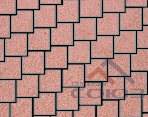 Тротуарная плитка Калипсо Bronze №17 частичный прокрас 200x200x60мм Фабрика Готика