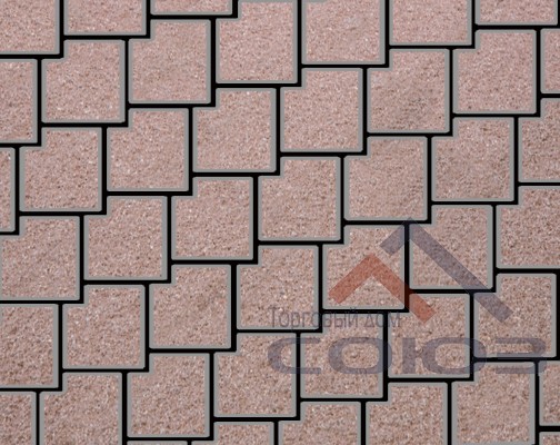 Тротуарная плитка Калипсо Bronze №22 частичный прокрас 200x200x60мм Фабрика Готика