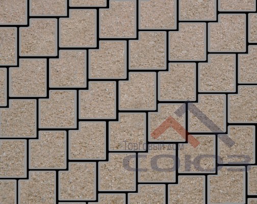 Тротуарная плитка Калипсо Bronze №3 частичный прокрас 200x200x60мм Фабрика Готика