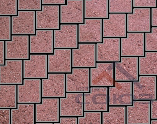 Тротуарная плитка Калипсо Granite FERRO Емельяновский частичный прокрас 200x200x60мм Фабрика Готика