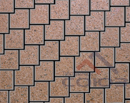 Тротуарная плитка Калипсо Gold №4 частичный прокрас 200x200x60мм Фабрика Готика
