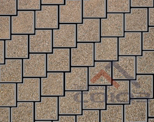 Тротуарная плитка Калипсо Gold №5 частичный прокрас 200x200x60мм Фабрика Готика
