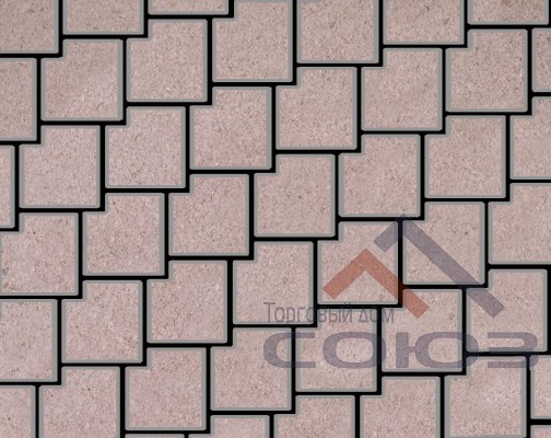 Тротуарная плитка Калипсо кофейный частичный прокрас на белом цементе 200x200x60мм Фабрика Готика