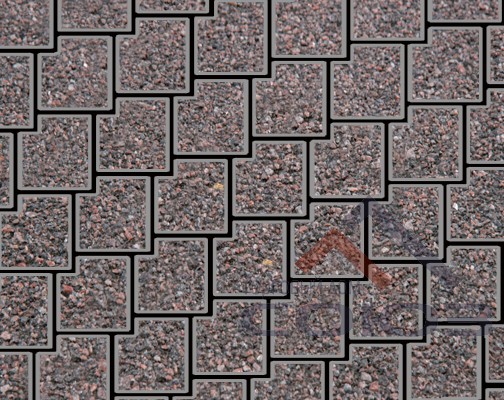 Тротуарная плитка Калипсо Silver №13 частичный прокрас 200x200x60мм Фабрика Готика
