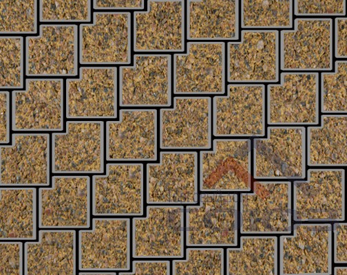 Тротуарная плитка Калипсо Silver №2 частичный прокрас 200x200x60мм Фабрика Готика
