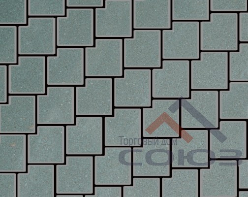 Тротуарная плитка Калипсо синий частичный прокрас на сером цементе 200x200x60мм Фабрика Готика