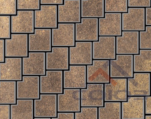 Тротуарная плитка Калипсо Natur Тиманфайя частичный прокрас 200x200x60мм Фабрика Готика