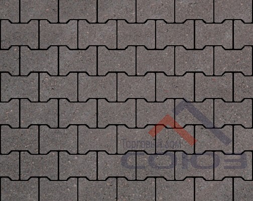 Тротуарная плитка Катушка темно-серый ч/п с/ц 200x165x60мм Фабрика Готика