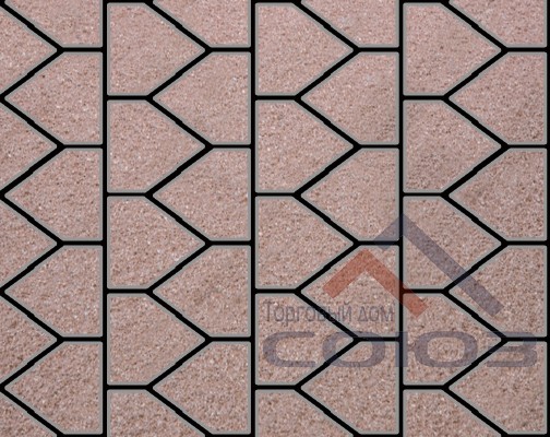 Тротуарная плитка Шапка Епископа Bronze №22 ч/п 280x200x100x60мм Фабрика Готика