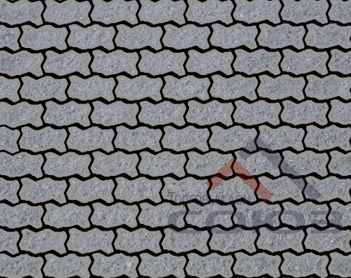Тротуарная плитка Зигзаг/Волна Bronze №24 ч/п 225x112,5x60мм Фабрика Готика