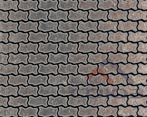 Тротуарная плитка Зигзаг/Волна Natur Юпитер ч/п 225x112,5x60мм Фабрика Готика