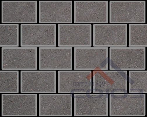 Тротуарная плитка Картано Гранде темно-серый ч/п с/ц 300x200x60мм Фабрика Готика