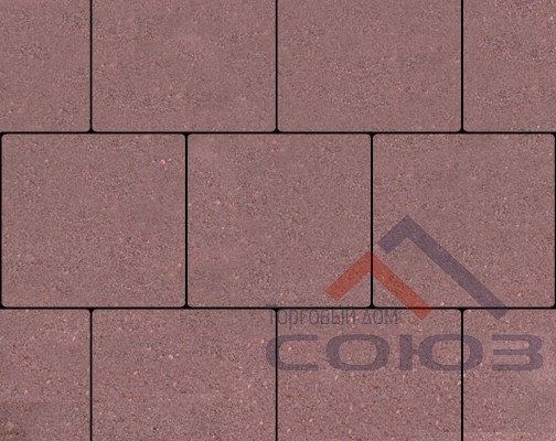 Тротуарная плитка Квадрат темно-коричневый ч/п с/ц 400x400x60мм Фабрика Готика