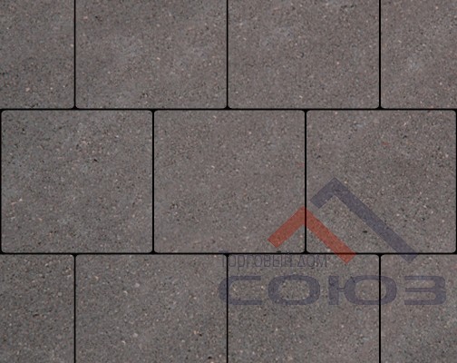 Тротуарная плитка Квадрат темно-серый ч/п с/ц 400x400x60мм Фабрика Готика